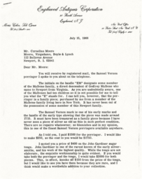 Letter from Morris Cohon to Cornelius Moore 7/15/66
