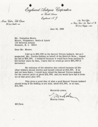 Letter from Morris Cohon to Cornelius Moore 6/18/69
