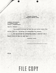 Letter from Cornelius Moore to J. Herbert Gebelein 1/15/50