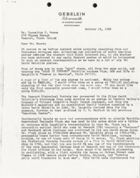 Letter from J. Herbert Gebelein to Cornelius Moore 10/15/52