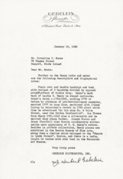 Letter from J. Herbert Gebelein to Cornelius Moore 1/19/56