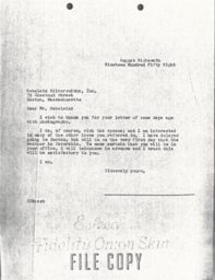 Letter from Cornelius Moore to J. Herbert Gebelein 8/16/58