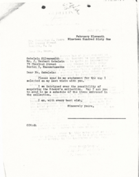 Letter from Cornelius Moore to J. Herbert Gebelein 2/11/61