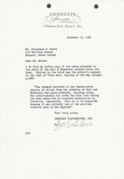 Letter from J. Herbert Gebelein to Cornelius Moore 11/13/61