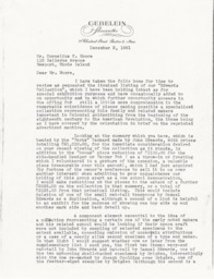 Letter from J. Herbert Gebelein to Cornelius Moore 12/2/61