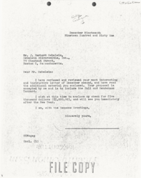 Letter from Cornelius Moore to J. Herbert Gebelein 12/19/61