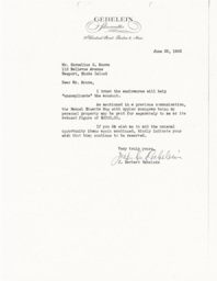 Letter from J. Herbert Gebelein to Cornelius Moore 6/25/62