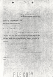 Letter from Cornelius Moore to J. Herbert Gebelein 7/13/62
