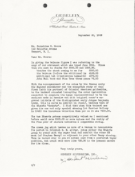 Letter from J. Herbert Gebelein to Cornelius Moore 9/20/62