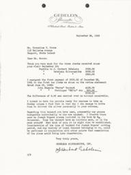 Letter from J. Hebert Gebelein to Cornelius Moore 9/28/62