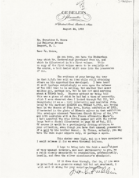Letter from J. Herbert Gebelein to Cornelius Moore 8/24/65