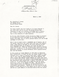 Letter from J. Herbert Gebelein to Cornelius Moore 3/1/65