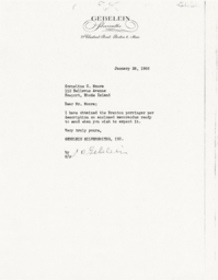 Letter from J. Herbert Gebelein to Cornelius Moore 1/28/66