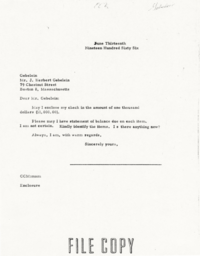 Letter from Cornelius Moore to J. Herbert Gebelein 6/13/66