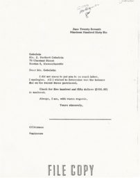 Letter from Cornelius Moore to J. Herbert Gebelein 6/27/66