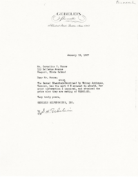 Letter from J. Herbert Gebelein to Cornelius Moore 1/19/67