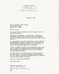 Letter from J. Herbert Gebelein to Cornelius Moore 8/17/67
