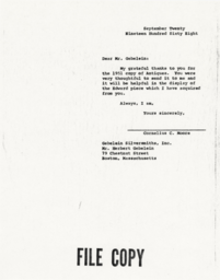 Letter from Cornelius Moore to J. Herbert Gebelein 9/20/68