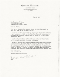 Letter from J. Herbert Gebelein to Cornelius Moore 6/3/70