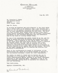 Letter from J. Herbert Gebelein to Cornelius Moore 6/22/70