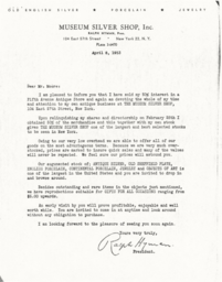 Letter from Ralph Hyman to Cornelius Moore 4/8/53