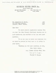 Letter from Phillip Basson to Cornelius Moore 10/17/63
