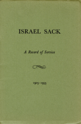 "Israel Sack: A Record of Service