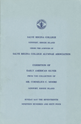 Catalog of Silver Items on Display at Salve Regina College 5/17/64