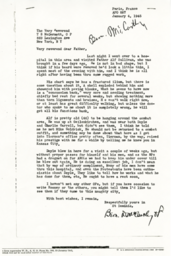 Letter from Reverend Bernie McCarthy, O.P. to Reverend Terence S. McDermott, O.P.