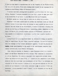 Radio address concerning 1946 election