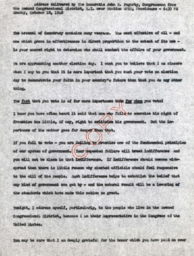 Address regarding 1948 election