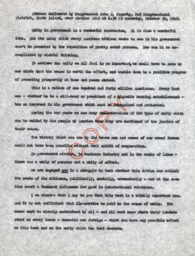 Radio Address regarding 1948 election