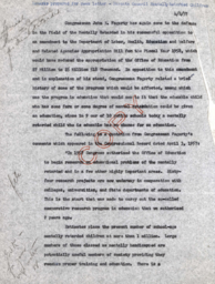 Remarks prepared for news letter- Parents Council Mentally Retarded Children, 4/8/57