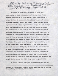 Address by John E. Fogarty at the Conference of the American Public Welfare Association, Sheraton-Biltmore Hotel, Providence, RI, Wednesday, September, 17, 1958 