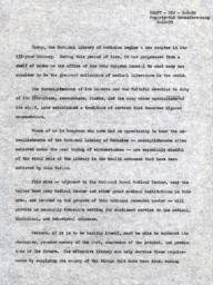 Speech given at the groundbreaking of the National Library of Medicine