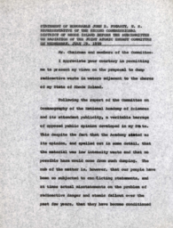 Statement before the Subcommittee on Radiation of the Joint Atomic Energy Committee 