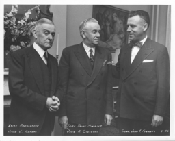 John J. Hearne, Ambassador of Ireland; John A. Costello, Irish Prime Minister; and John E. Fogarty