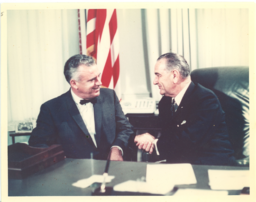 Lyndon B. Johnson, President of the United States, and John E. Fogarty