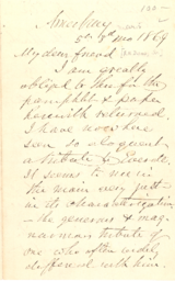 John Greenleaf Whittier letter to Richard Henry Dada, 1869 December 5