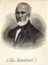 Portrait of John Greenleaf Whittier.