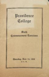 Providence College Commencement 1928