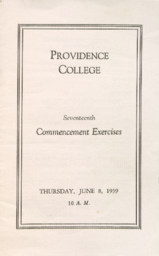 Providence College Commencement Program 1939 (Second)