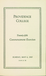 Providence College Commencement Program 1945