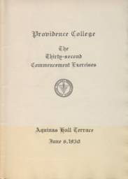 Providence College Commencement Program 1950