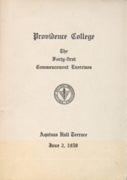 Providence College Commencement Program 1959