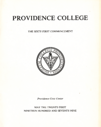 Providence College Commencement Program 1979
