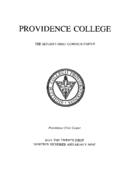 Providence College Commencement Program 1989