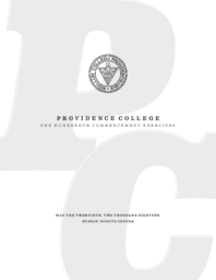 Providence College Commencement Program 2018