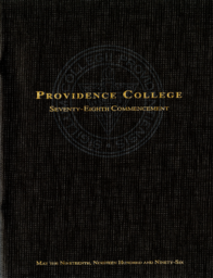 Providence College Commencement Program 1996
