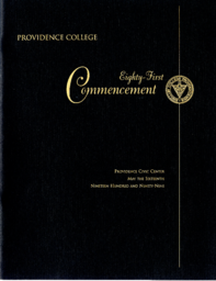 Providence College Commencement Program 1999